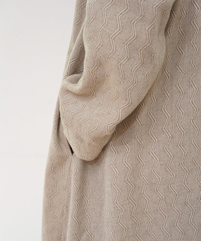 コート カラー ジャカード クバ 白ベージュ 6766JcN | MAKI TEXTILE