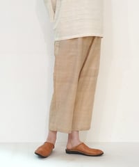パンツ シンプルショート タッサーシルク 生成り 6860t