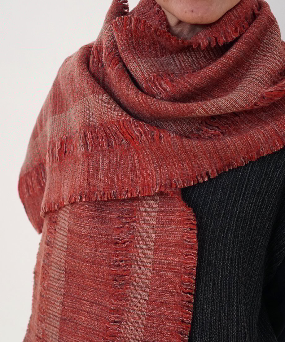 フローツマフラー 赤 4045R | MAKI TEXTILE STUDIO online