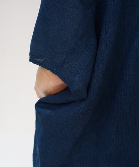ショルダーベスト シルクオルガンザ shrink 藍鼠 6575smvIG