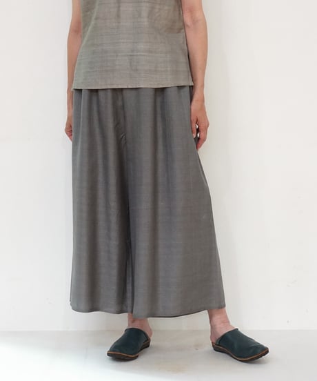 パンツ プレーン シルクオルガンザ グレー 6864mvG