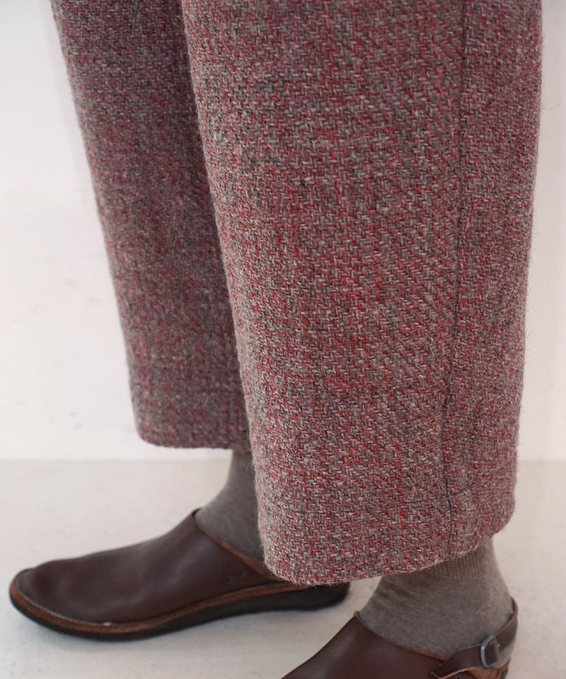 パンツ シンプルショート ヒマラヤウール グレーレッド 6860MWtR