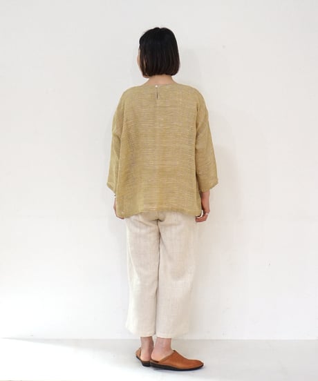 グジャラートコットン  パンツ シンプルショート 生成り KK6860N