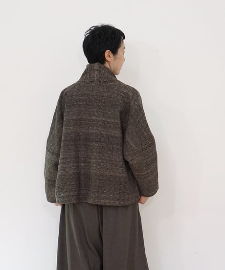 ジャケット ラグラン ジャカード クバ 黒 6665JcB