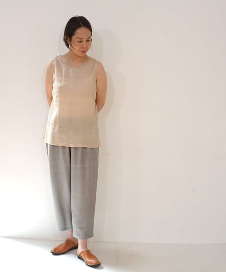 パンツ シンプルショート ノイルストライプ グレー 6860novG