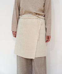 地機腰巻き 綾織り short丈 3色（白、グレー、チャコール）5552W,MG,C
