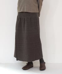 台形腰巻き ウール&タッサーシルクナーシ チャコール 5503C