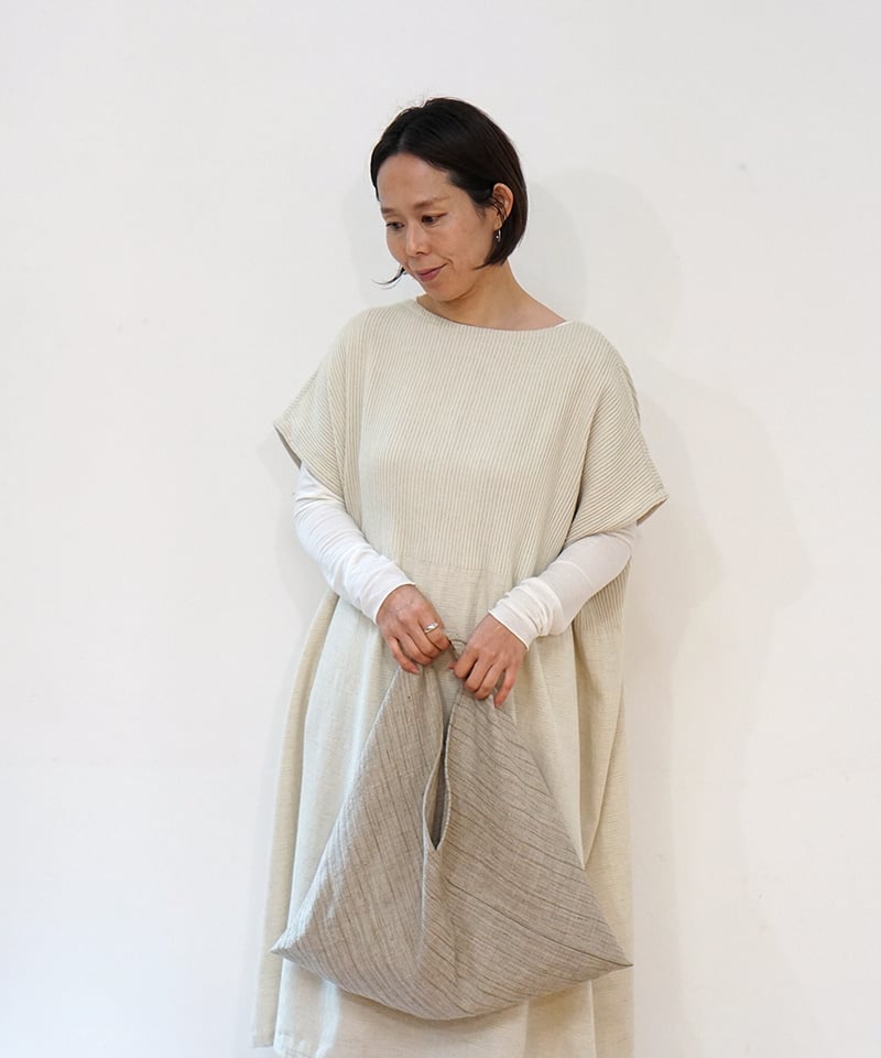 あずま袋 小 mix weave グレーベージュ 8019mixN | MAKI TEXTIL