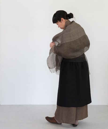 ストール デュピオン綾 チャコールグレー 1030G