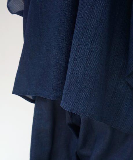 ショルダーベスト シルクオルガンザ shrink 藍鼠 6575smvIG