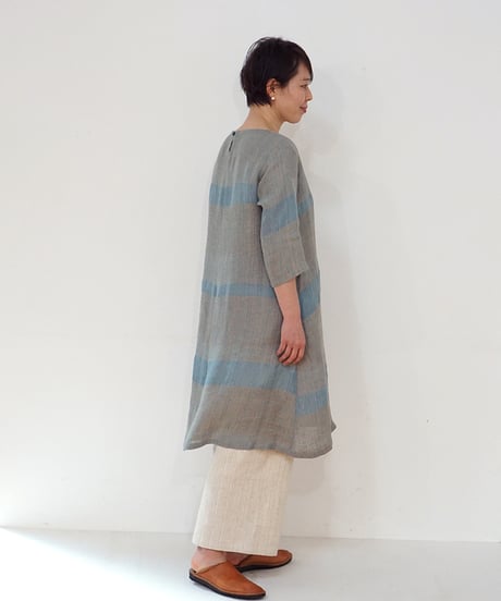 クルタ ボートネック ウネミックス ライトブルー 6981UnnLBl