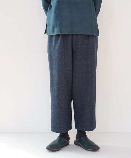 糸糸糸 MAKI TEXTILE STUDIO コットン シルク混ワイドパンツ 糸糸糸 MAKI TEXTILE STUDIO コットン シルク混ワイドパンツ