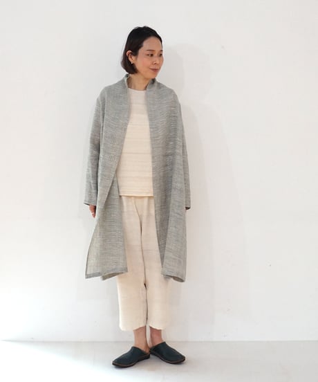 ジャケット シンプルlong 麻タビー ライトブルー 6697llgLBl