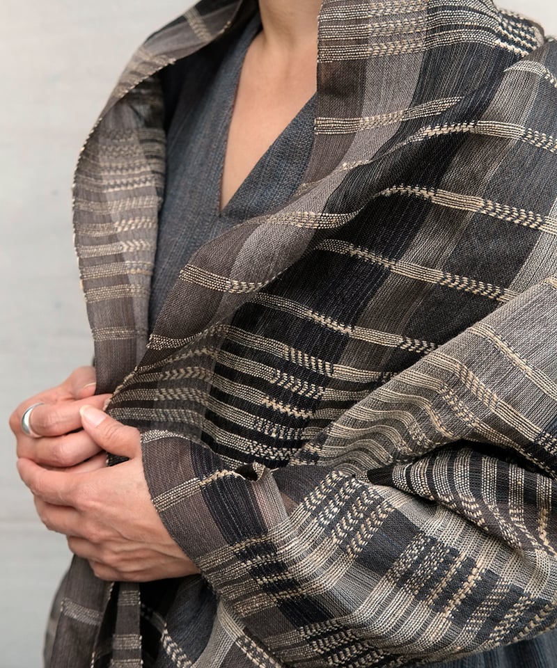ストール シャディ 黒 2710B | MAKI TEXTILE STUDIO online