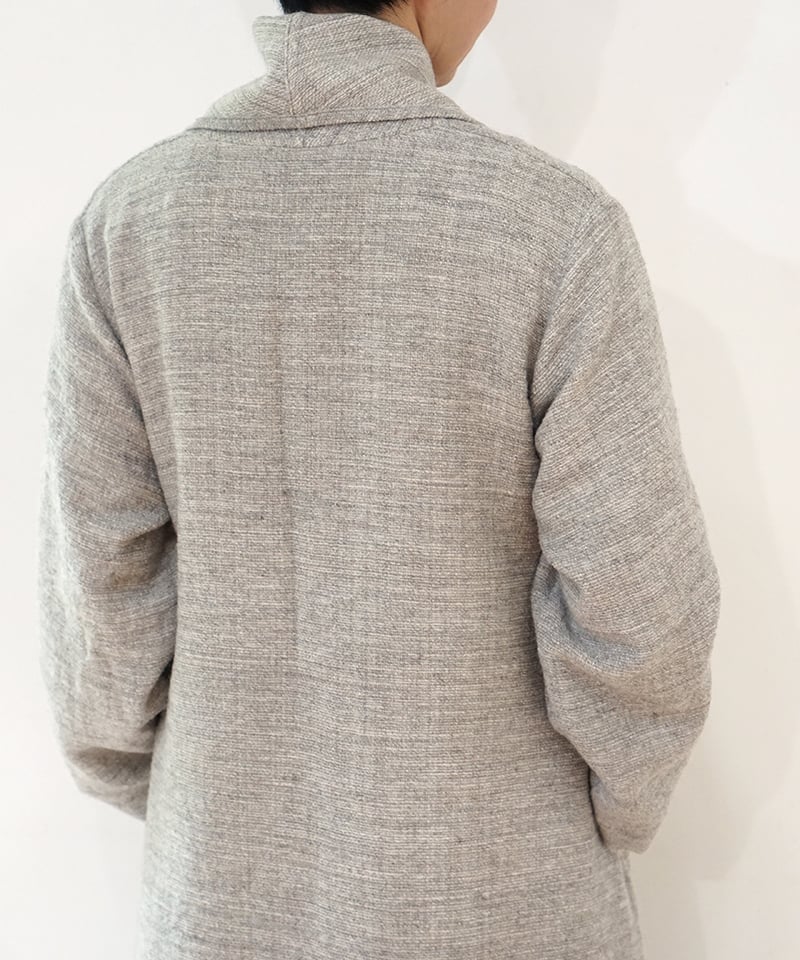 コート カラー 綾織り グレー&ライトグレー 6766MHGt | MAKI TEXTILE 