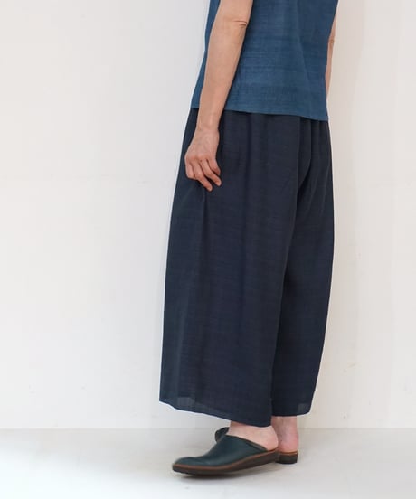 パンツ プレーン シルクオルガンザ 藍鼠 6864mvIG