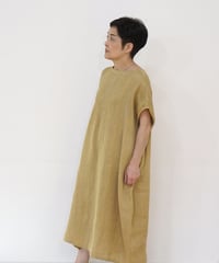 kotiワンピース 麻シルク 黄色 6974lY