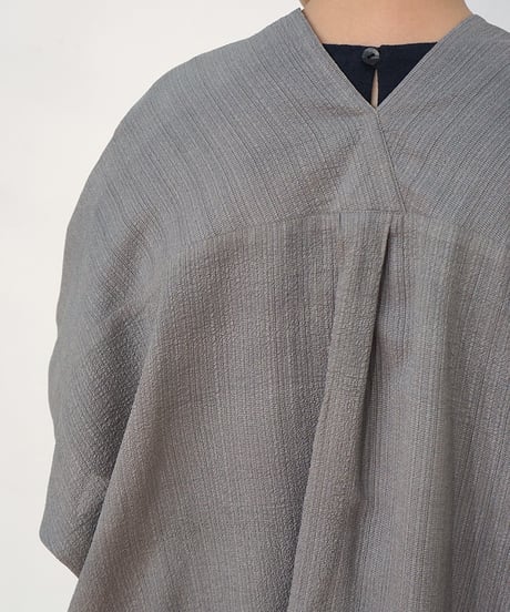 ショルダーベスト シルクオルガンザ shrink グレー 6575smvG