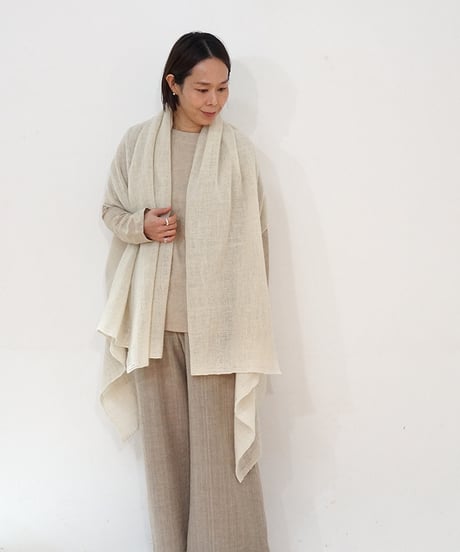 糸糸糸 MAKI TEXTILE STUDIO コットン シルク混ワイドパンツ MAKI TEXTILE STUDIO online shop