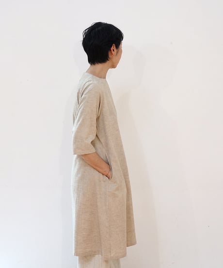 クルタ ボートネック コットンナーシ ナチュラル 6981cn