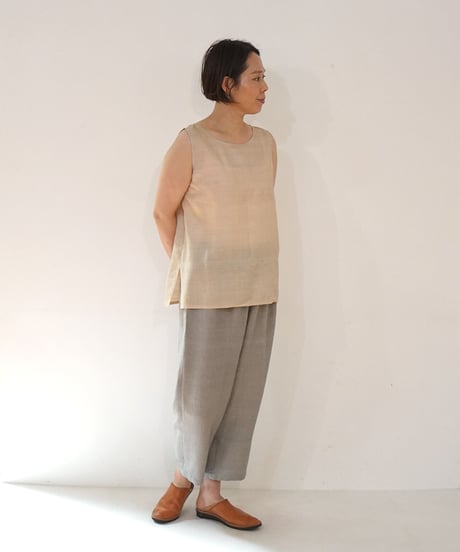 パンツ シンプルショート ノイルストライプ グレー 6860novG