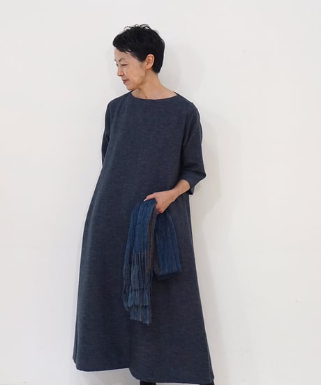 真木テキスタイルスタジオ。チュニック。モカ茶色。 真木テキスタイルスタジオ。チュニック。モカ茶色。 真木