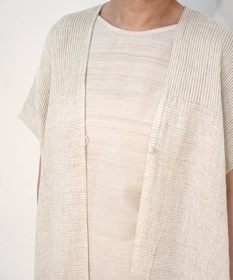 kotiベスト 麻シルク 白  6500lW