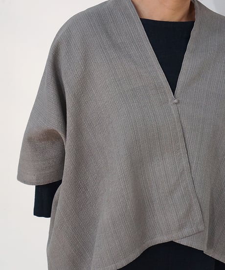 ショルダーベスト シルクオルガンザ shrink グレー 6575smvG