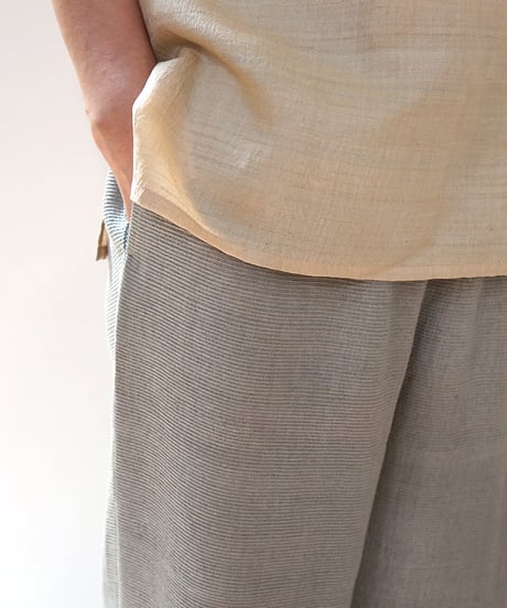 パンツ シンプルショート ノイルストライプ グレー 6860novG