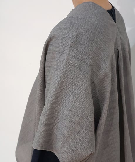 ショルダーベスト シルクオルガンザ shrink グレー 6575smvG