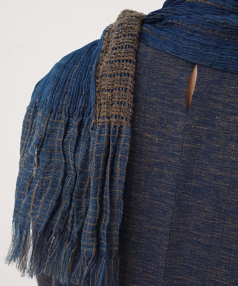 ストール 薄艸 藍 2307I | MAKI TEXTILE STUDIO online shop