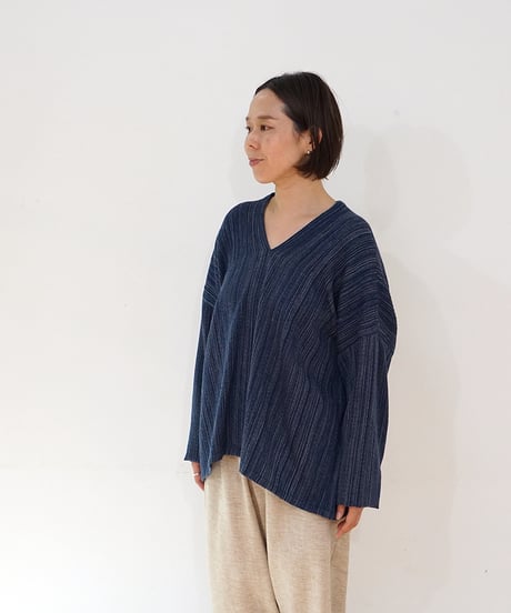 kotiプルオーバー ウール ブルー 6555wBl