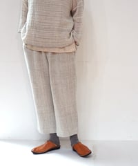 パンツ シンプルショート wool ヘリンボーン 白ベージュ 6860WGhb