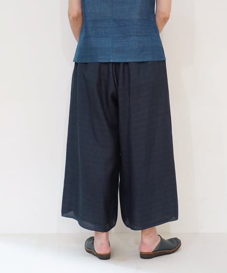 パンツ プレーン シルクオルガンザ 藍鼠 6864mvIG