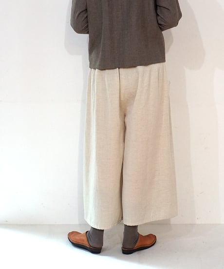 kotiパンツ ウール ポケット付き 白生成り 6870wW