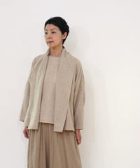 ジャケット ラグラン ジャカード クバ 白ベージュ 6665JcN