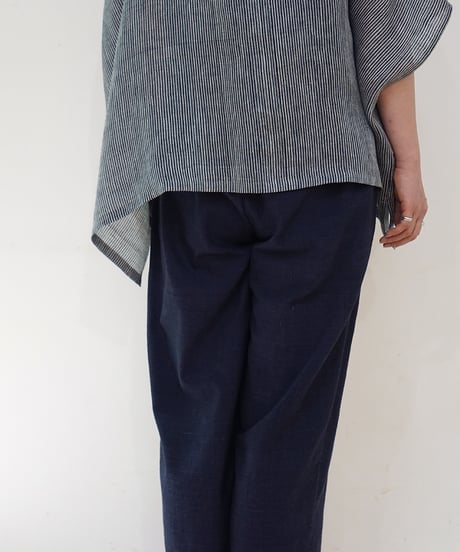 カディ パンツ シンプルショート 紺 K6860DB