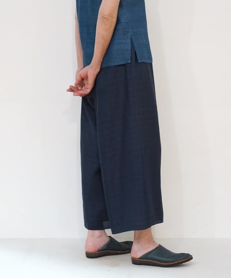 パンツ プレーン シルクオルガンザ 藍鼠 6864mvIG