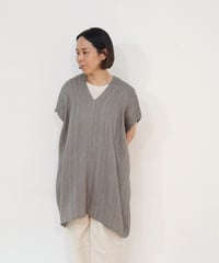 kotiチュニック 麻シルク グレー 6976lG