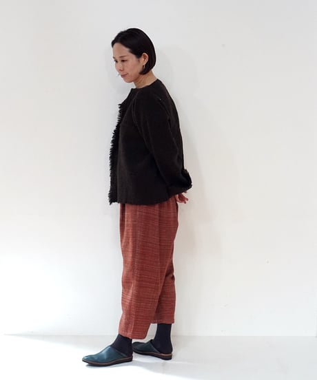 パンツ Wタック mix weave 赤 6852XR