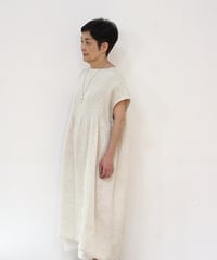 kotiワンピース 麻シルク 白 6974lW