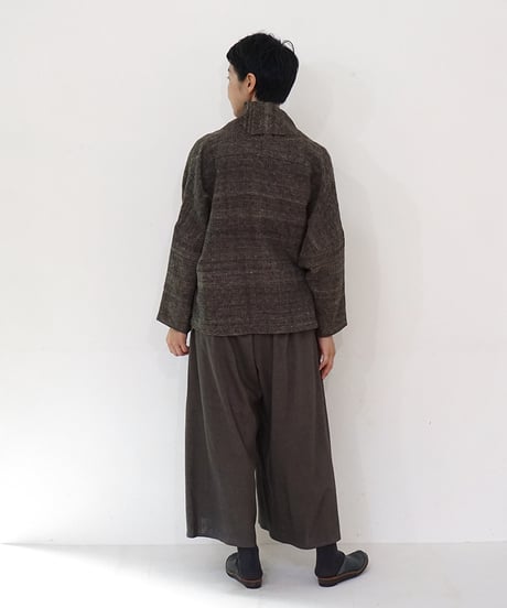 ジャケット ラグラン ジャカード クバ 黒 6665JcB