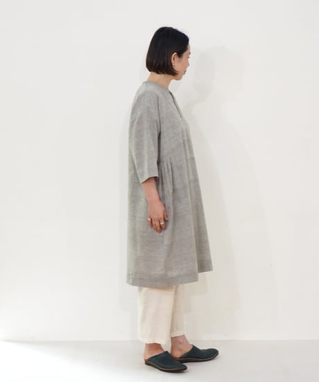 カディ ブラウス サイドギャザーlong グレー K6133G