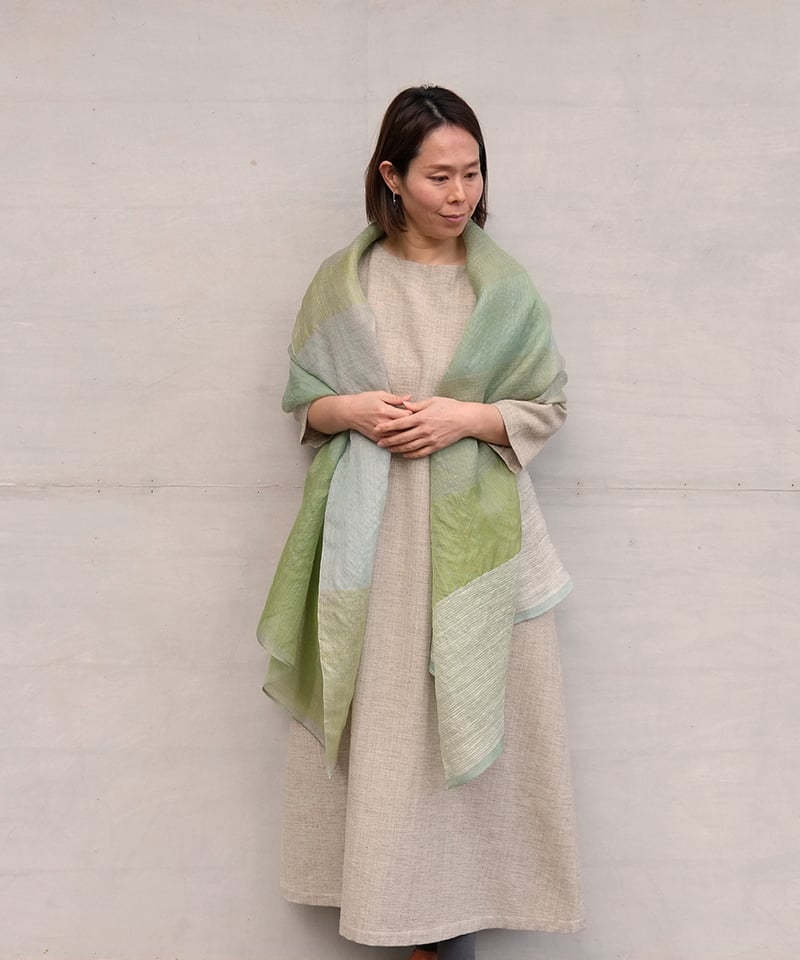 ショール マルダウール グリーン 2069Gr | MAKI TEXTILE STUDIO