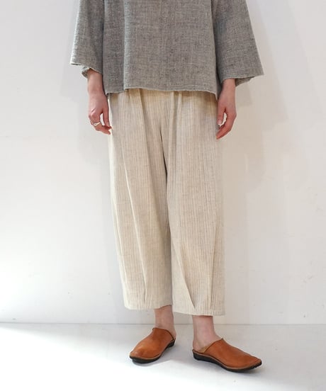 糸糸糸 MAKI TEXTILE STUDIO コットン シルク混ワイドパンツ CATEGORY パンツ | MAKI TEXTILE STUDIO online shop