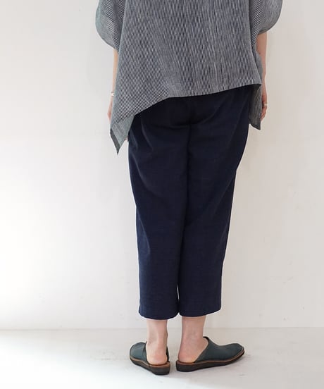 カディ パンツ シンプルショート 紺 K6860DB