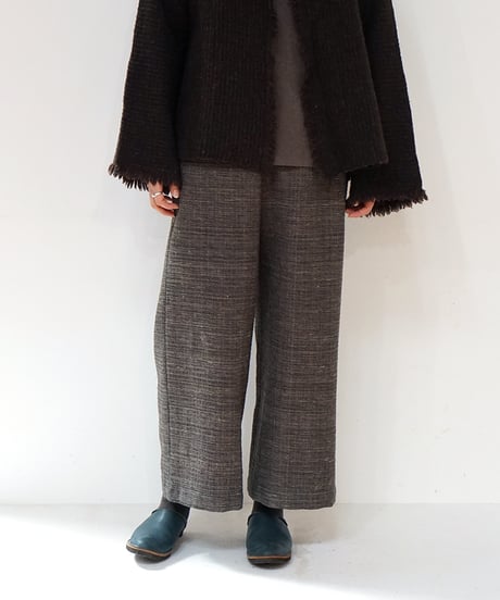 糸糸糸 MAKI TEXTILE STUDIO コットン シルク混ワイドパンツ CATEGORY パンツ | MAKI TEXTILE STUDIO online shop