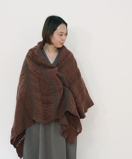 ハギレ反物 フローツ 赤茶 146×148cm