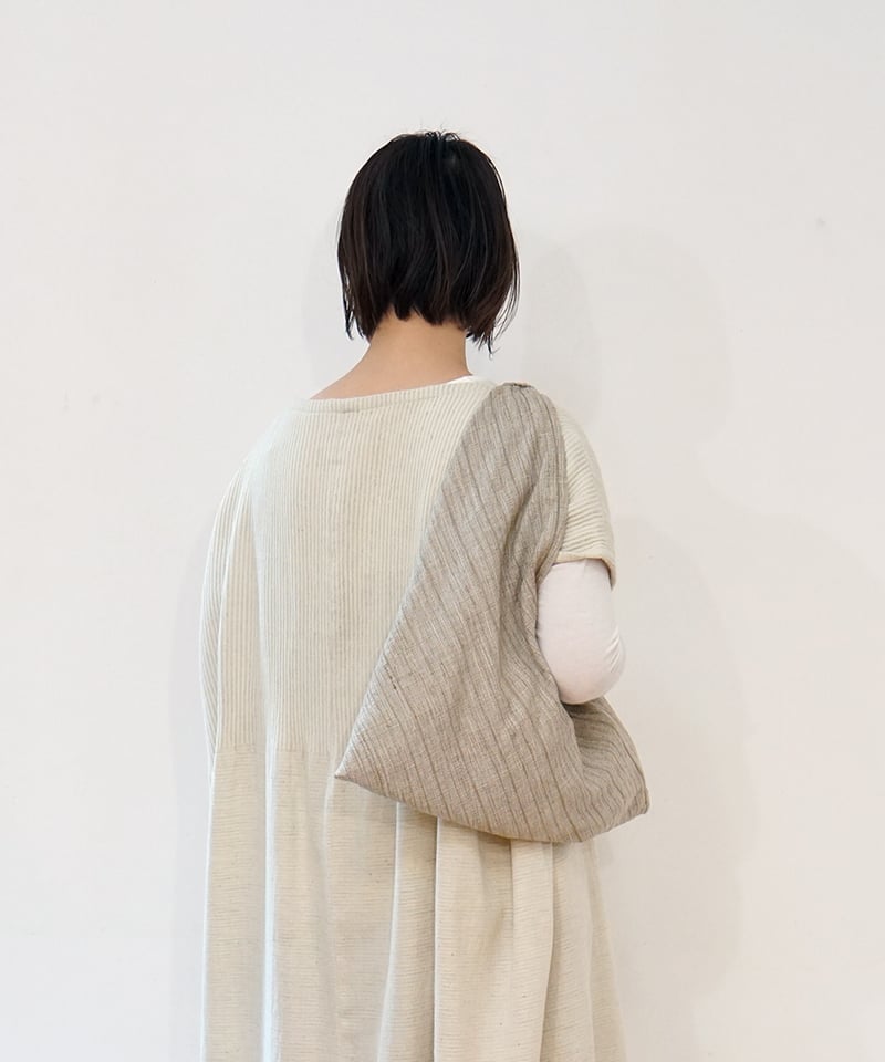 あずま袋 小 mix weave グレーベージュ 8019mixN | MAKI TEXTIL
