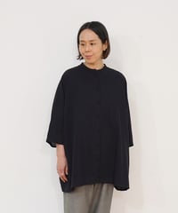 マンガラギリ シャツ ゆったり 黒 M6205B